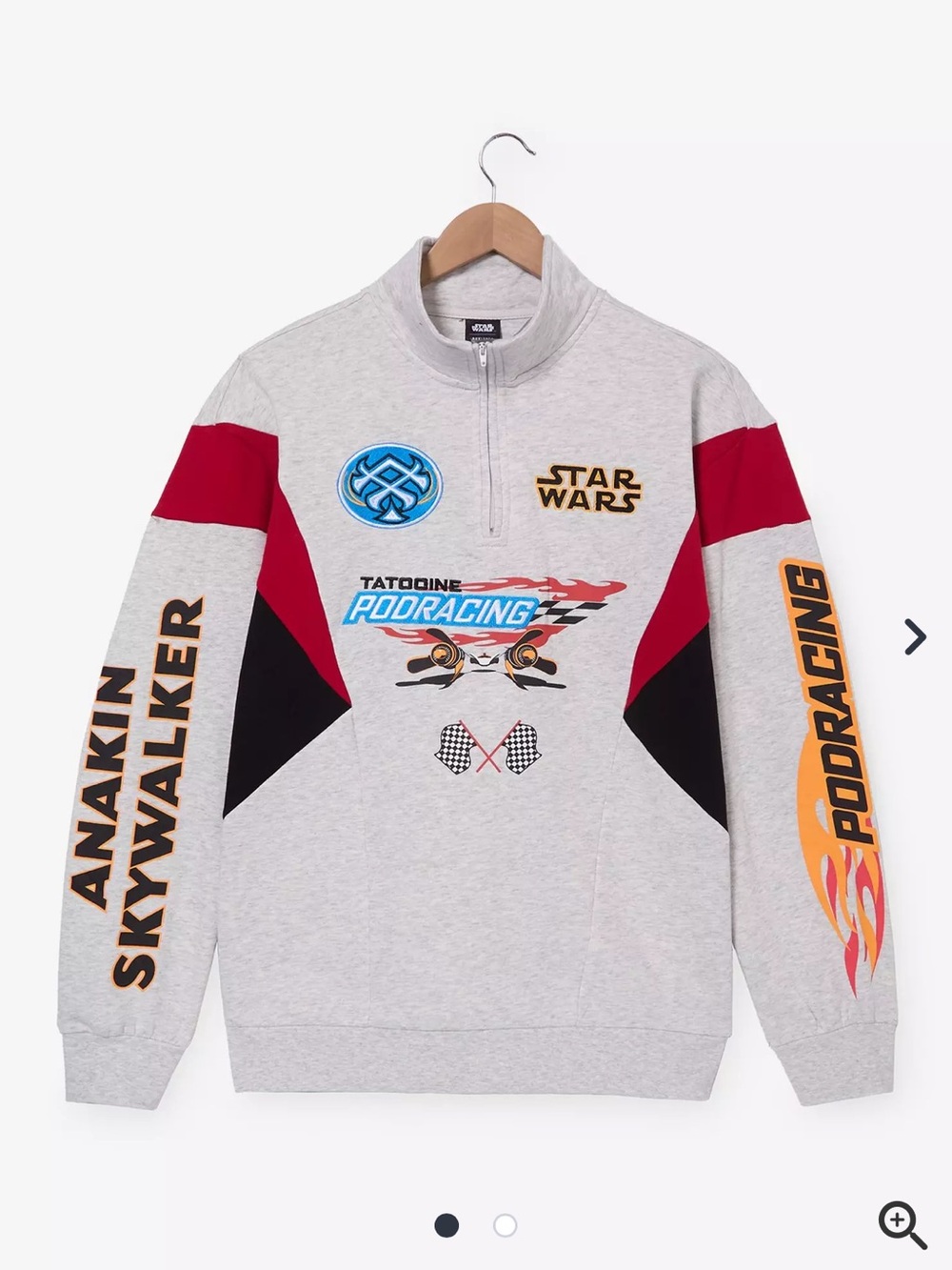 Star Wars Tatooine Podracing quarter zip crewneck